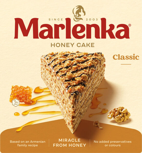 Tort miodowy MARLENKA® z orzechami włoskimi - 800g