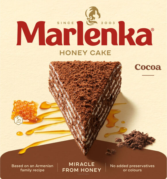 Tort miodowy MARLENKA® z kakao - 800g