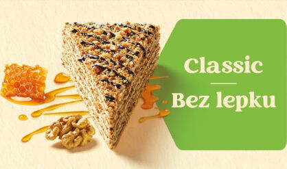 Bezglutenowy torcik miodowy MARLENKA® z orzechami włoskimi - 100g x 12 szt opakowanie zbiorcze